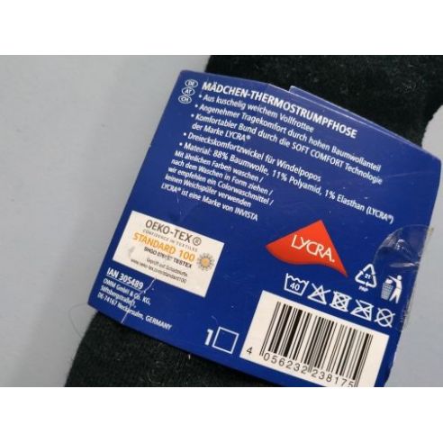 Tights terry black with pink strip Lupilu 98-104 buy in online store