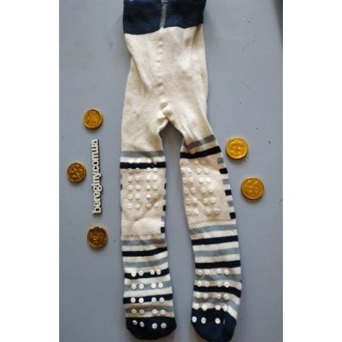 Anti-slip tights Lupilu white striped buy in online store