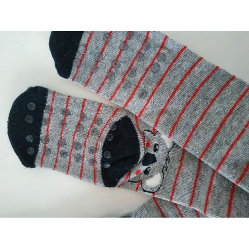 Anti-slip tights Lupilu gray striped buy in online store
