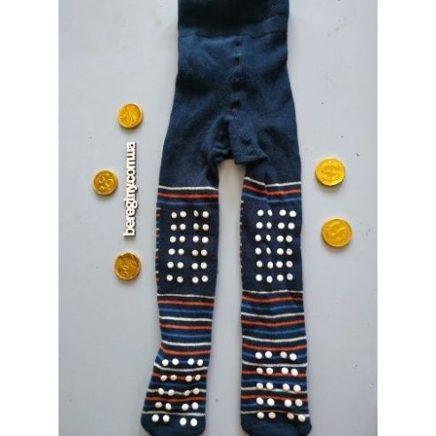 Anti-slip tights Lupilu blue striped 86-92 buy in online store