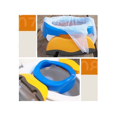 Road folding pot plastic blue and toilet seat 2 in 1 buy in online store