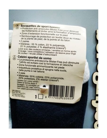 Men's socks CRIVIT White-blue (2 pairs) 43-44 buy in online store Men's socks CRIVIT White-blue (2 pairs) 43-44 buy in online store