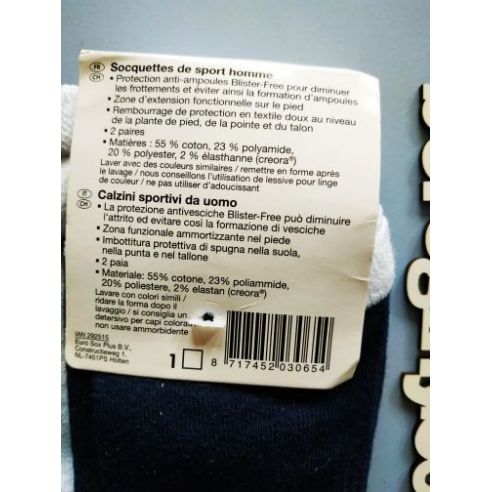 Men's socks Crivit White-blue (2 pairs) 45-46 buy in online store