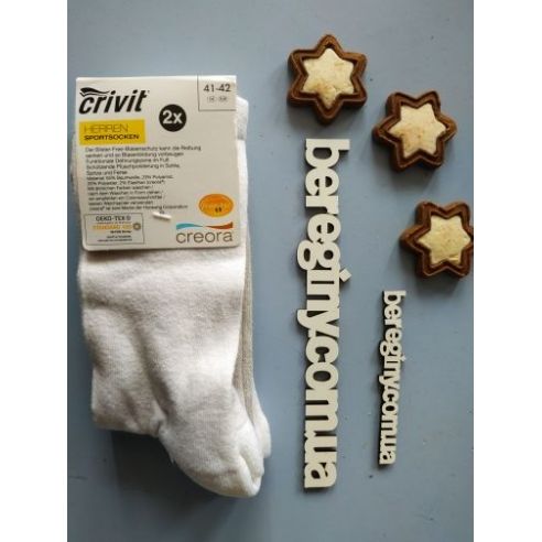 Men's socks Crivit White-beige (2 pairs) 45-46 buy in online store