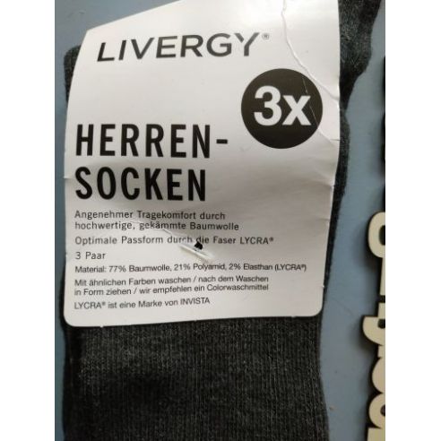 Men's Socks Liverge Dark Gray (3 Couples) 39-42 buy in online store
