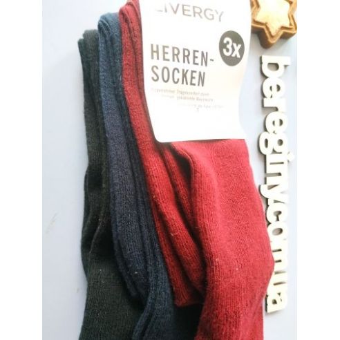 Men's socks Liverge gray and Bordeaux (3 pairs) 43-46 buy in online store