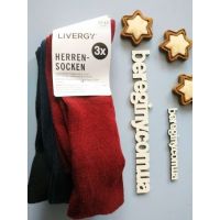 Men's socks Liverge gray and Bordeaux (3 pairs) 43-46 buy in online store