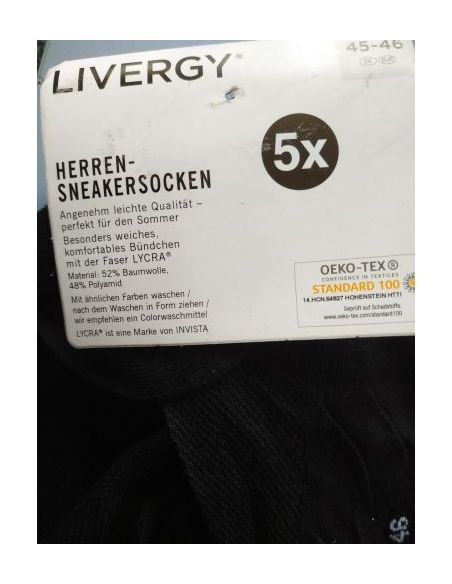 Men's socks Livergy Thin (5 pairs) 35-36 buy in online store