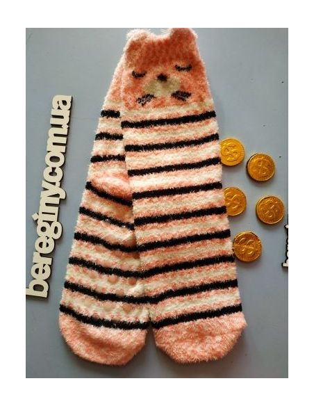 Socks fluffy anti-slip 31-34 pink buy in online store