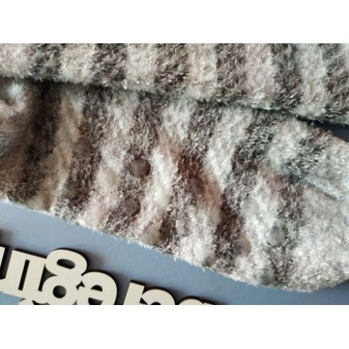 Socks fluffy anti-slip 31-34 light gray buy in online store