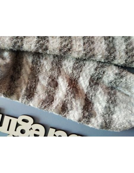 Socks fluffy anti-slip 31-34 light gray buy in online store