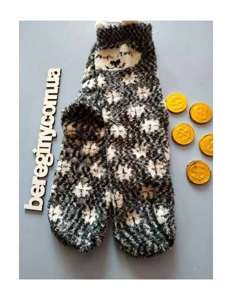 Socks fluffy anti-slip 31-34 panda buy in online store