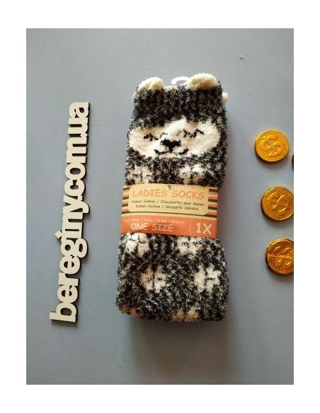 Socks fluffy anti-slip 31-34 panda buy in online store