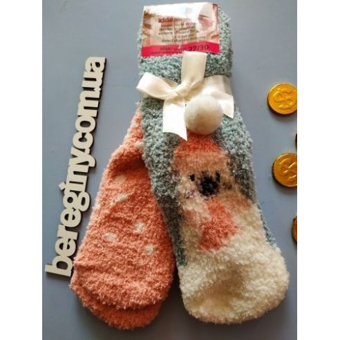 Socks fluffy anti-slip 27-30 snowman buy in online store