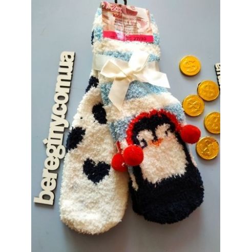 Socks Fluffy Anti-slip 31-34 Penguin buy in online store