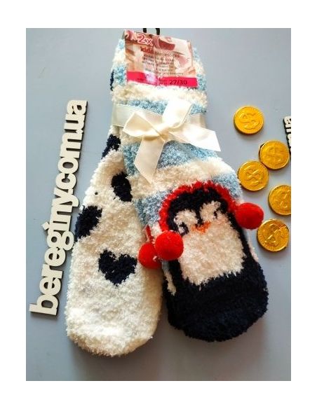 Socks Fluffy Anti-slip 31-34 Penguin buy in online store