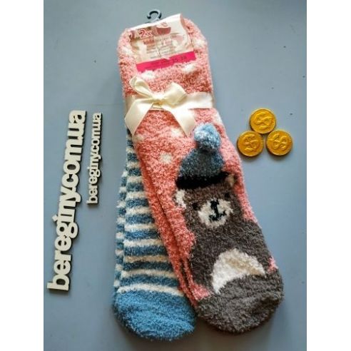 Socks fluffy anti-slip 31-34 bear buy in online store