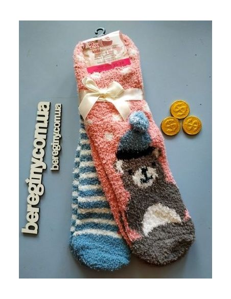 Socks fluffy anti-slip 31-34 bear buy in online store