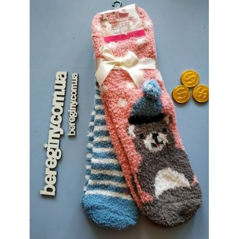 Socks fluffy anti-slip 31-34 bear buy in online store
