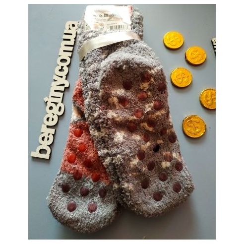 Socks fluffy anti-slip 31-34 giraffe buy in online store