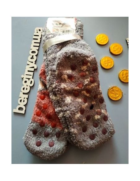 Socks fluffy anti-slip 31-34 giraffe buy in online store