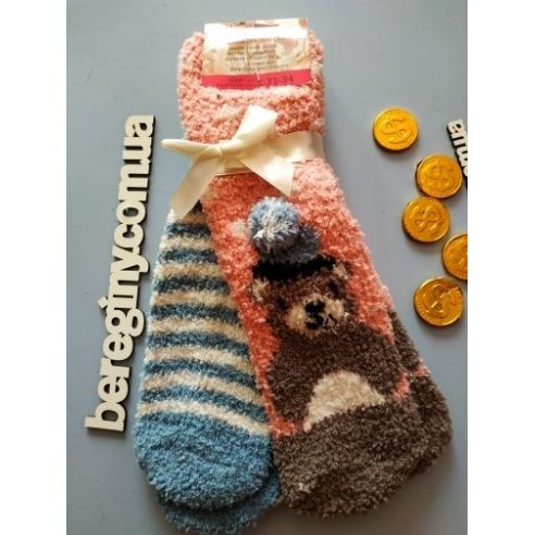 Socks fluffy anti-slip 35-38 bear buy in online store