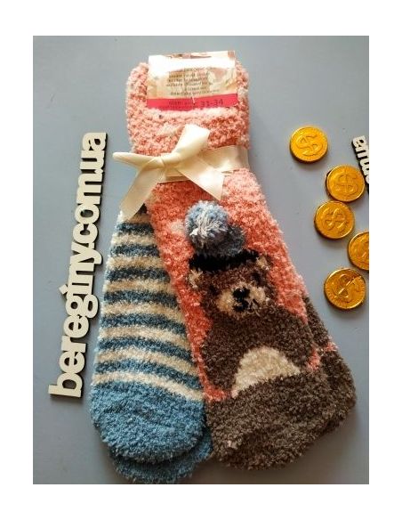Socks fluffy anti-slip 35-38 bear buy in online store
