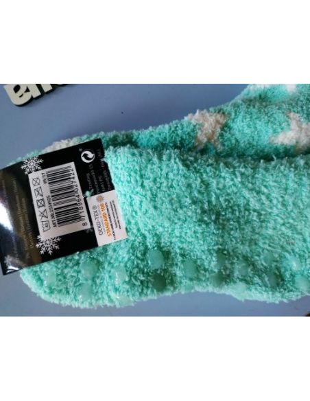 Socks fluffy anti-slip 31-34 green buy in online store