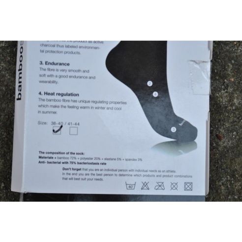 Bamboo socks with a terry sole - White 39-42 buy in online store