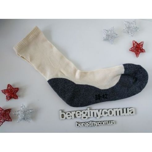 Bamboo socks with a terry sole - White 39-42 buy in online store