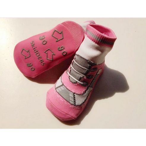 Baby socks with anti-slip sole size 24 months - Pink sneakers buy in online store