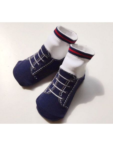 Baby socks with anti-slip sole size 12 months - Blue sneakers buy in online store Baby socks with anti-slip sole size 12 months - Blue sneakers buy in online store
