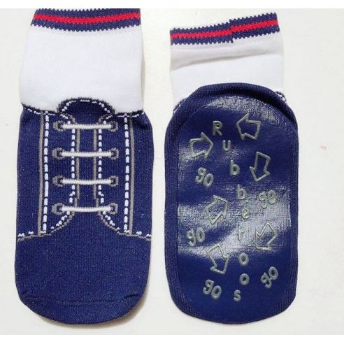 Baby socks with anti-slip sole size 12 months - Blue sneakers buy in online store