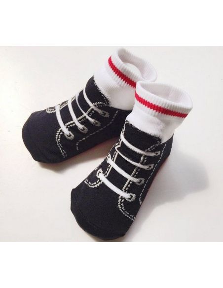 Baby socks with anti-slip sole size 12 months - Black sneakers buy in online store Baby socks with anti-slip sole size 12 months - Black sneakers buy in online store
