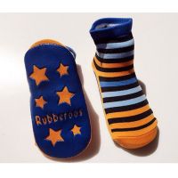 Baby socks with anti-slip sole size 12 months - strips buy in online store