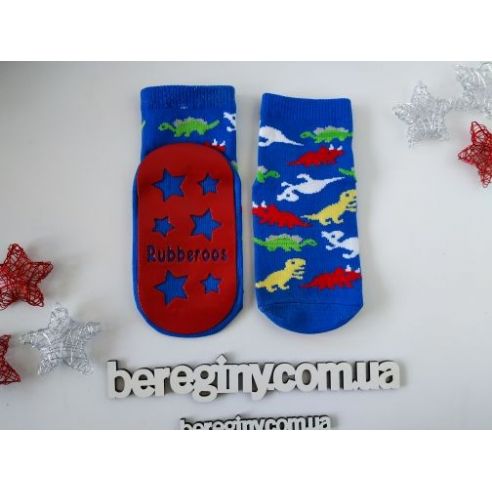Baby socks with anti-slip sole size 18 months - Dinosaurs blue buy in online store
