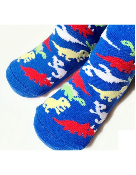 Baby socks with anti-slip sole size 18 months - Dinosaurs blue buy in online store Baby socks with anti-slip sole size 18 months - Dinosaurs blue buy in online store