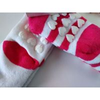 Socks Anti-slip terry Children's Fox 0-6Women- pink (2 pairs) buy in online store 2