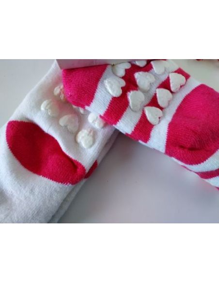 Socks Anti-slip terry Children's Fox 0-6Women- pink (2 pairs) buy in online store