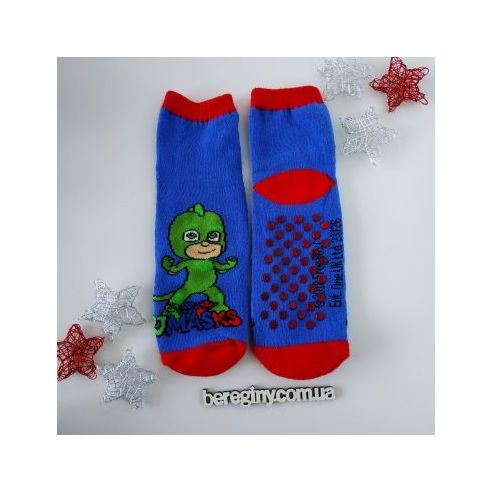 Socks Anti-slip terry children's 27-30 - Hero in masks (blue) buy in online store