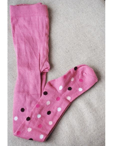 Merino wool tights 98-104p - pink circle buy in online store