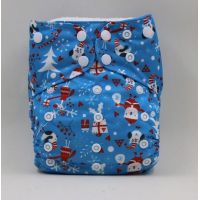 Reusable diaper on microflis buttons with built-in liners - cow, cat, dog buy in online store 2