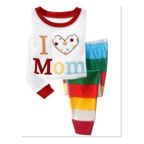 Children's pajamas HK FABEAO BABY AIRCRAFT - I love mom (embroidery) from 2 to 7 years buy in online store