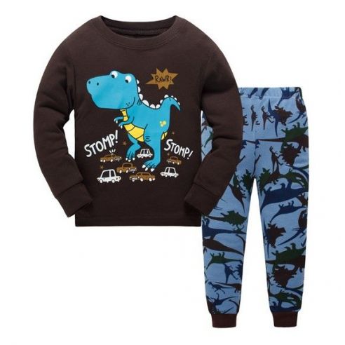 Children's pajamas HK FABEAO BABY AIRCRAFT - Blue dinosaur from 3 to 8 years buy in online store