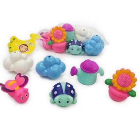 Set of toys for bathroom with clouds (6pcs) buy in online store