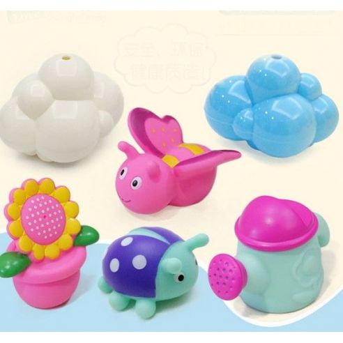 Set of toys for bathroom with clouds (6pcs) buy in online store