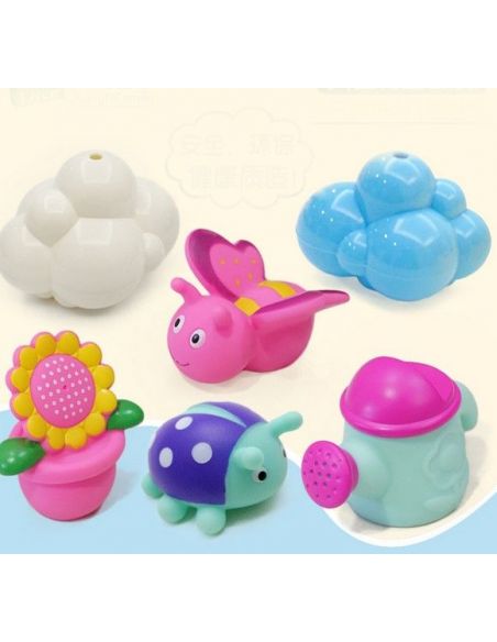Set of toys for bathroom with clouds (6pcs) buy in online store Set of toys for bathroom with clouds (6pcs) buy in online store