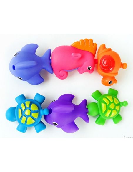Set of toys for bathroom animals (6pcs) buy in online store Set of toys for bathroom animals (6pcs) buy in online store