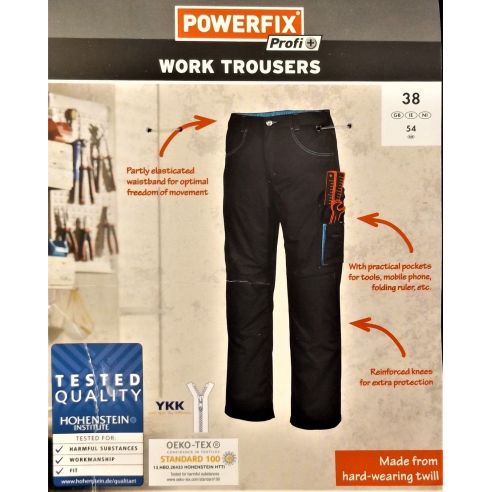 Powerfix working pants - black with blue buy in online store