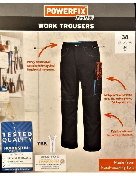 Powerfix working pants - black with blue buy in online store Powerfix working pants - black with blue buy in online store